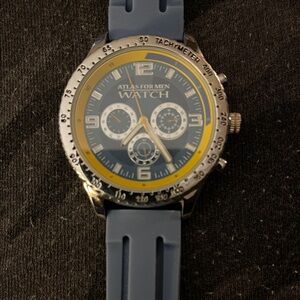 Atlas for Men Blue and Silver Watch